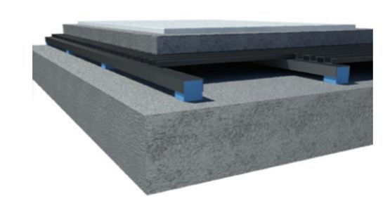  Système de plancher flottant de haute performance acoustique pour plancher LEWIS | LEWIS CDM-QDECK  - Bacs collaborants et planchers mixtes