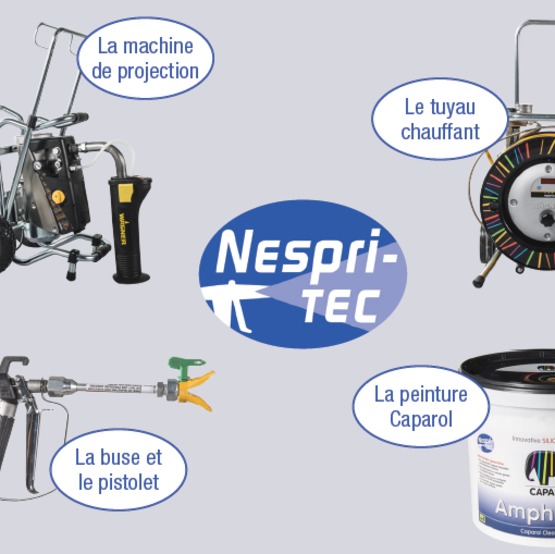  Système de projection de peinture sans brouillard | NESPRI-TEC - Compresseurs de chantier