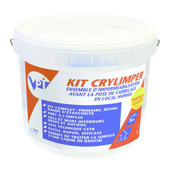 Système de protection à l&#039;eau sous carrelage | Kit Crylimper