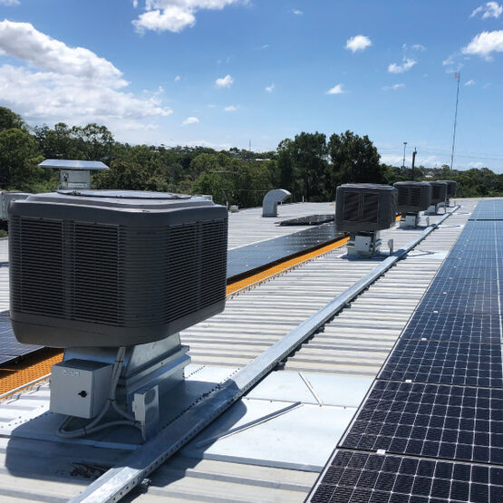 Système de rafraîchissement adiabatique pour tertiaire, ERP | Climate Wiizard CW3 - produit présenté par SEELEY INTERNATIONAL (BREEZAIR)