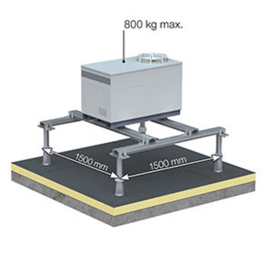 Système de structure support en aluminium pour équipement technique en toiture | Sherpal F - DANI ALU
