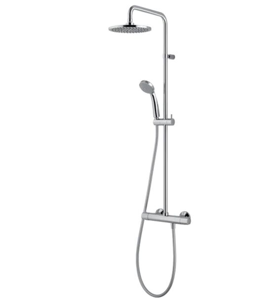 Système douche thermostatique NF chromé pomme ronde ABS | PRO 1 - produit présenté par THERMADOR