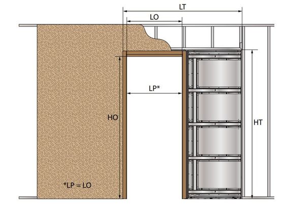  Système entre cloisons pour portes motorisées en bois jusqu’à 80 Kg | SAF-INSIDE POWER - MANTION