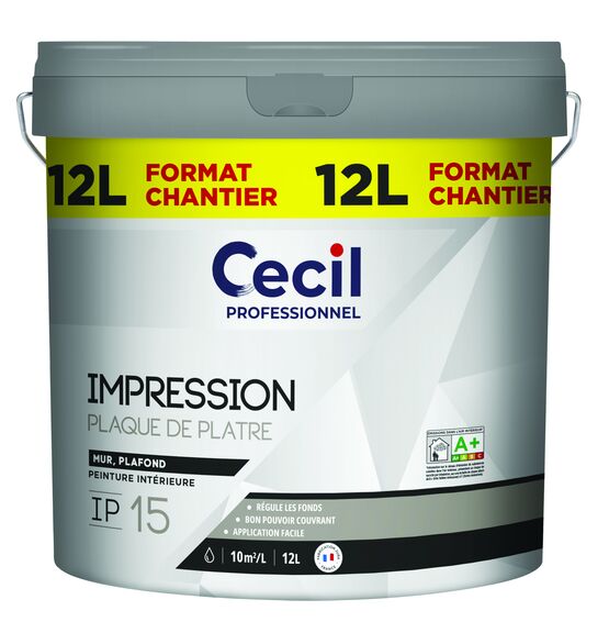  Système impression/finition blanche pour chantier rapide | Cecil Pro PE - IP 15 - Peinture blanche