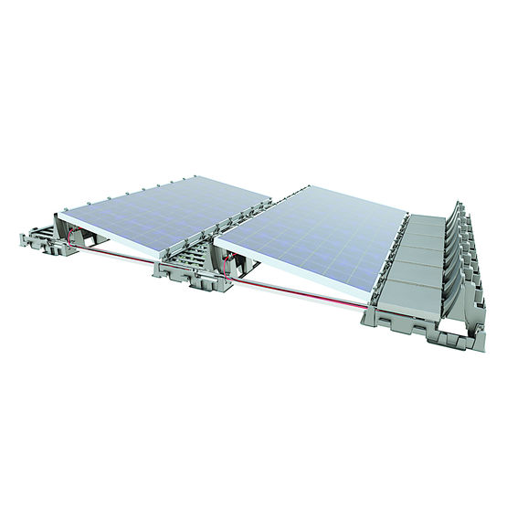Système pour installation de modules photovoltaïques sur toits plats | Falx