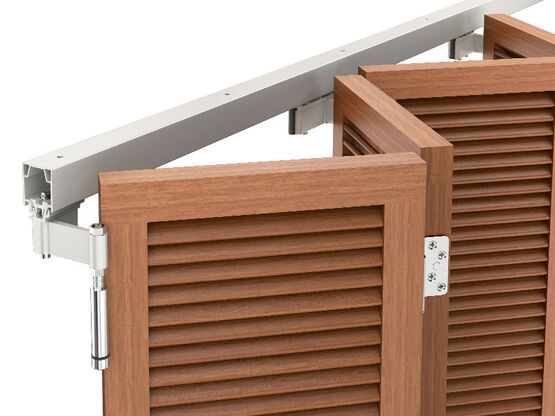  Système pour volets pliants coulissants | WIN-FOLD 3 en aluminium anodisé et acier inoxydable - MANTION