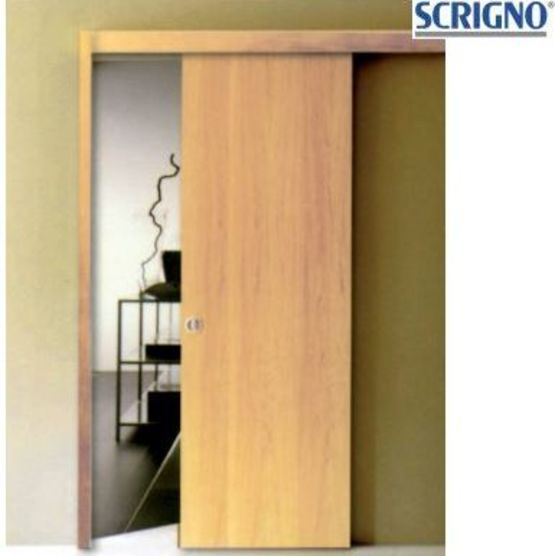  Système Scrigno apparent pour portes coulissantes en applique avec bandeaux et montants en bois | Kit Coul  - Système coulissant en applique ou à encastrer