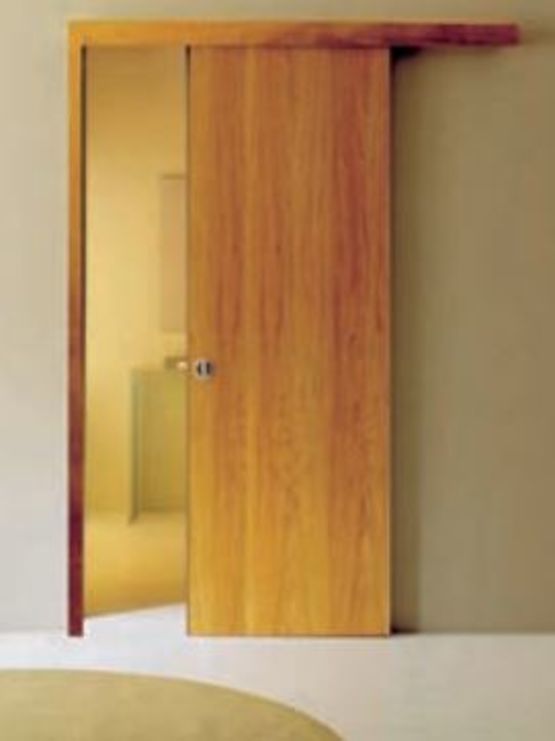 Système Scrigno apparent pour portes coulissantes en applique avec bandeaux et montants en bois | Kit Coul  - produit présenté par SCRIGNO 