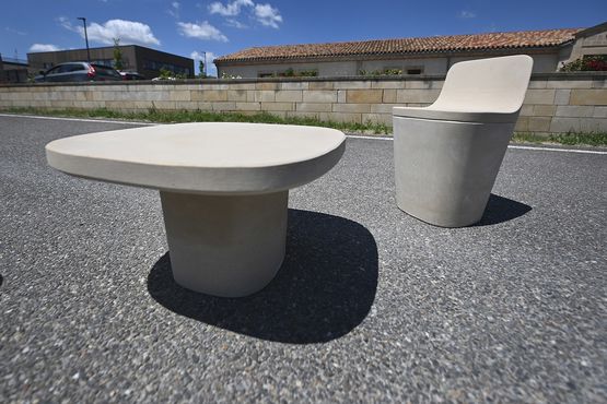  Table basse en pierre naturelle ǀ HARMONIE - Table de pique nique