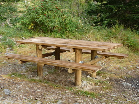 Table de pique-nique en bois massif | ONF