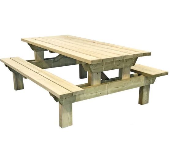  Table pique nique bois Hanovre - Table de pique nique