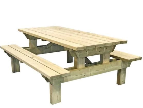  Table pique nique bois PMR Hanovre - NORMEQUIP