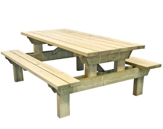  Table pique nique bois PMR Hanovre - Table de pique nique