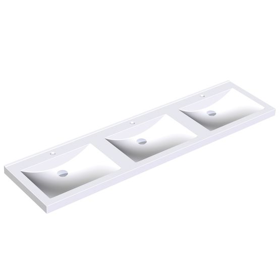 Tablette de lavabos avec une surface non poreuse et lisse QUADRO | ANMW431 - KWC AUSTRIA GMBH