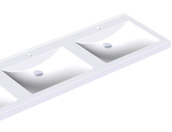 Tablette de lavabos avec une surface non poreuse et lisse QUADRO | ANMW431 - produit présenté par KWC AUSTRIA GMBH