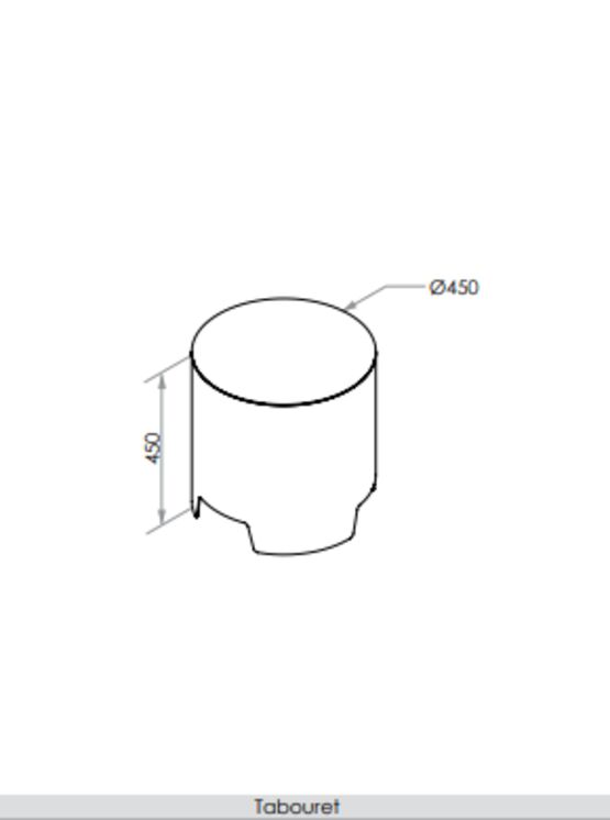  Tabouret extérieur | Pi assise individuelle en acier thermolaqué - SEMCO