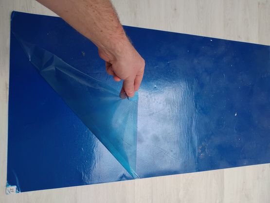  Tapis collant antipoussière antibactérien bleue (ou transparent/fond blanc) | ZP-TAPIS60115BLEU-4U - Protection temporaire de chantier