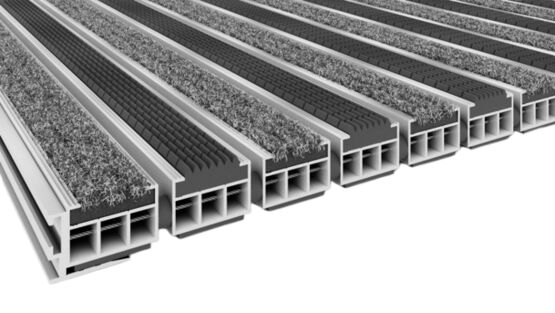 Tapis d&#039;entrée haute-performance - Aluminium, rips &amp; caoutchouc - Nettoyant et antidérapant - produit présenté par NIKO SOLUTIONS