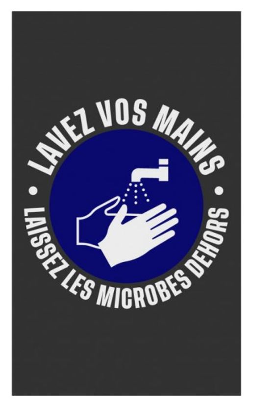  Tapis d&#039;entrée personnalisé Covid - Tapis d'accueil et de propreté