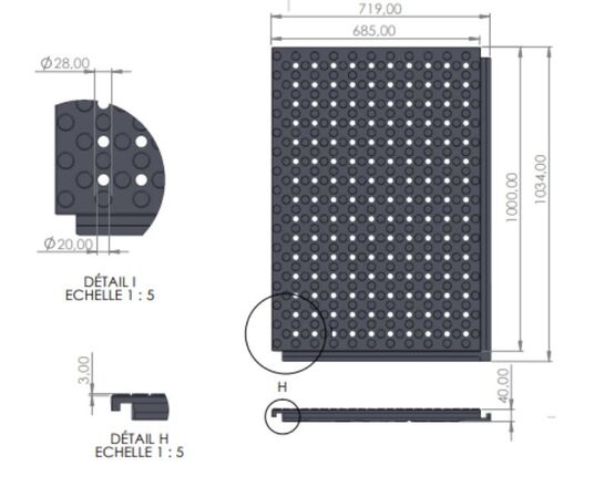 40 Drain Tapis De Circulation Avec Trous De Drainage Pour Chantier 40 Drain Tapis De Circulation Avec Trous De Drainage Pour Chantier