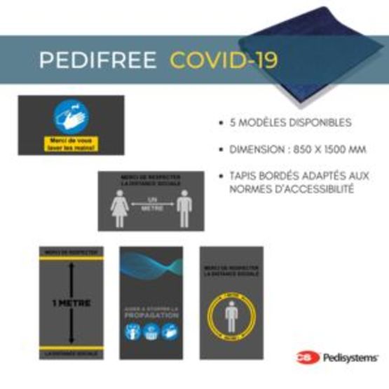 Tapis de propreté pose libre imprimé  | Pedifree Stop COVID-19