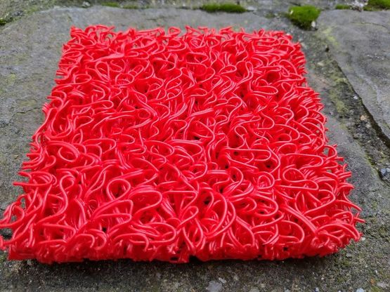  Tapis spaghetti circulation pour sols meubles - 1m x 10m - 4000g/m² Haute qualité | TAPISSPAGHETTI12MM-4000-1x10 - Protection temporaire de chantier
