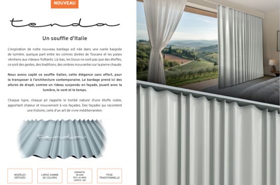  Tenda - Bardage acier à effet aléatoire et nervures ondulées pour façades design - ATELIERS 3S