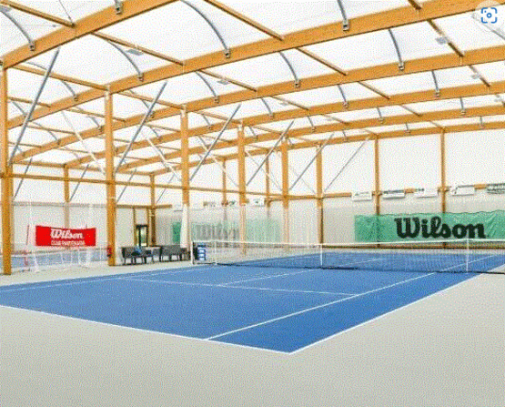  Terrain de tennis à couverture translucide | Smc2 - Matériel pour activités sportives