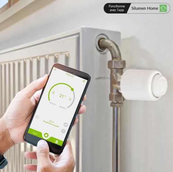  Tête thermostatique connectée Zigbee universelle | Silumen - Thermostats