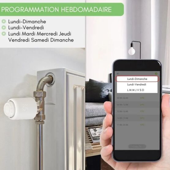 Tête thermostatique connectée Zigbee universelle | Silumen - produit présenté par SILUMEN