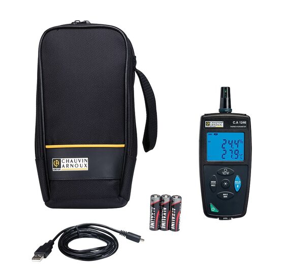  Thermo-hygromètre enregistreur Chauvin Arnoux à utilisation fixe ou portative | CA1246 - Appareils de contrôle, mesure et inspection