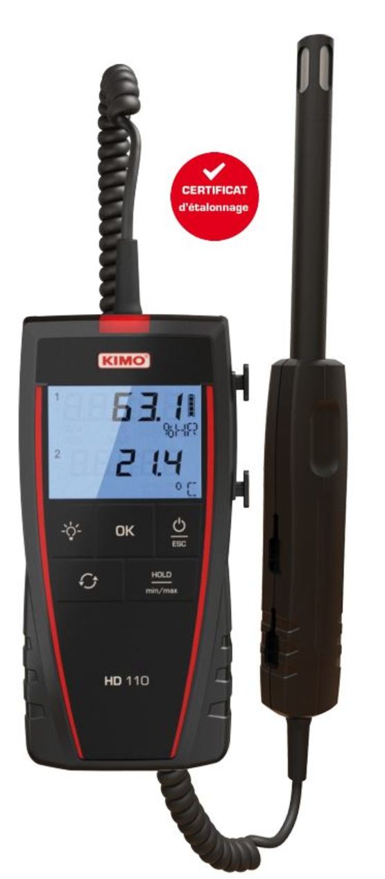  Thermo-hygromètre portable pour mesure de température, humidité et point de rosée | HD 110 - KIMO