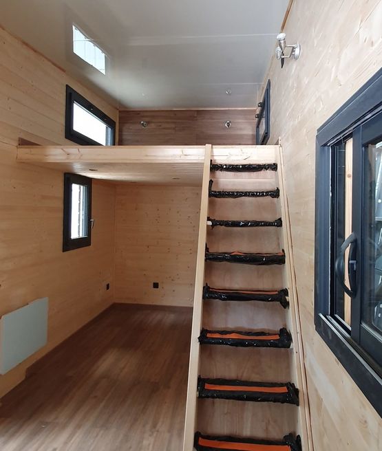 Tiny House, Kit Complet : RDC + 1 mezzanine - Spécial export | BATI-FABLAB - BATI-FABLAB