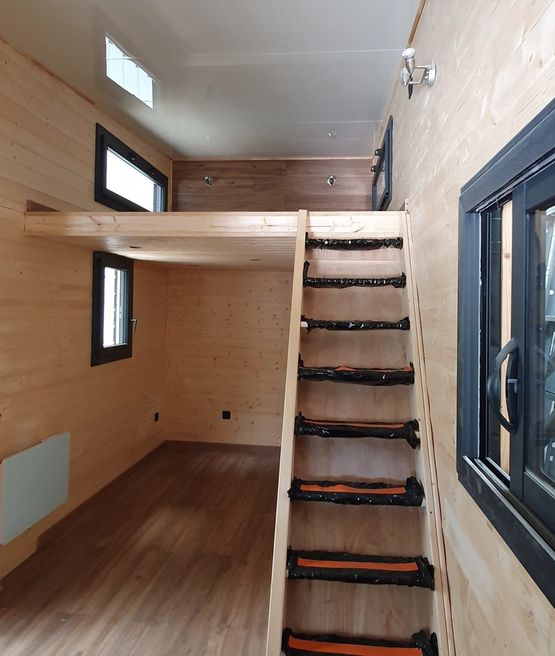  Tiny House, Kit Complet : RDC + 1 mezzanine - Spécial export | BATI-FABLAB - BATI-FABLAB 