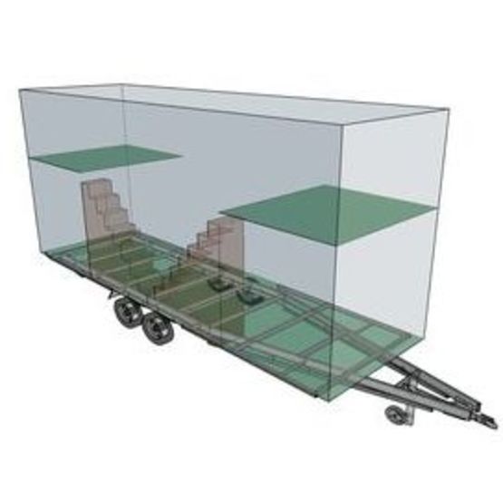 Tiny house pièce par pièce - Kit structure (RDC + 2 mezzanine) – Spéciale Export | BATI-FABLAB