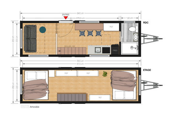  Tiny house pièce par pièce - Kit structure (RDC + étage complet) – Spéciale Export | BATI-FABLAB - BATI-FABLAB 