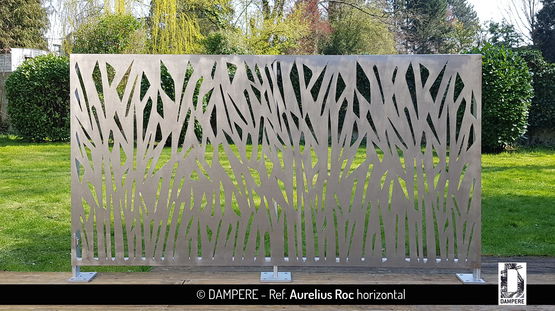 Tôle décorative en découpe laser type végétale en acier brut | AURELIUS ROC