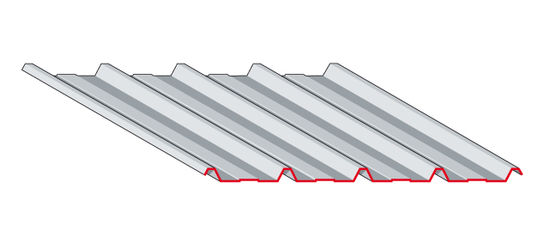 Tôle nervurée en acier pour couverture sèche | Cobacier 1004