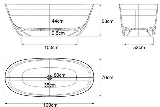  TOR BAIGNOIRES - Baignoire en îlot