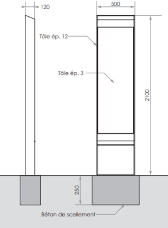  Totem signalétique | Totem Graph en acier avec décor personnalisable - Signalétique d'informations