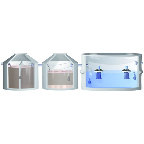 Traitement des eaux usées évolutif jusqu'à 500 EH | AQUAmax PROFESSIONAL XL