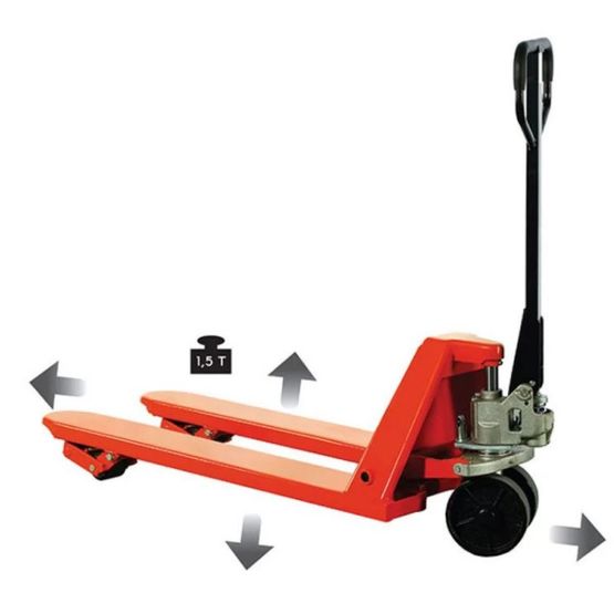  Transpalette manuel 1500kg - quatre directions - NORMEQUIP