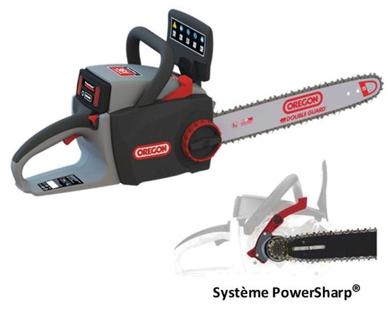 Tronçonneuse à bois à chaîne sur batterie 36V avec système d’affutage intégré breveté | CS300- produit présenté par ATDV