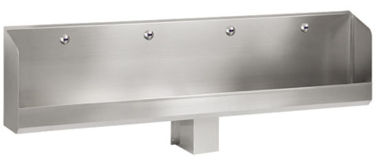 Urinoir collectif mural en inox | Urinoir Mural Inox Collectif SPN - Urinoir