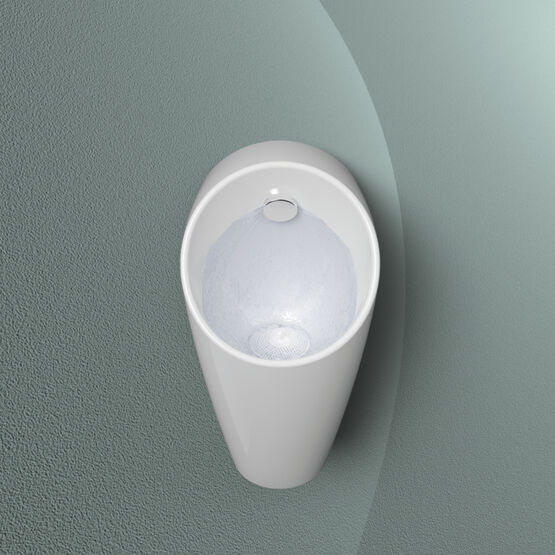  Urinoir MAXI intelligent, alimentation arrière, Blanc | Sphero P009601 - Équipements sanitaires pour collectivités et laboratoires