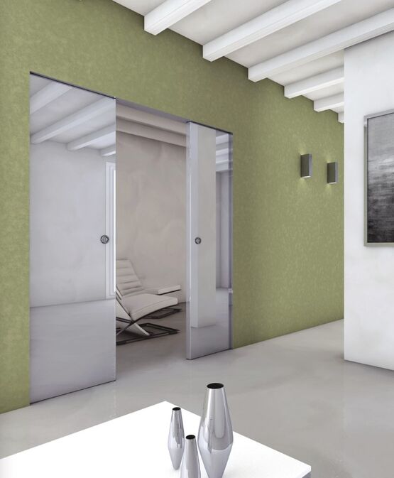  Vantail double à bord vif pour plaques de plâtre | Orchidea Free - Châssis pour portes à galandage