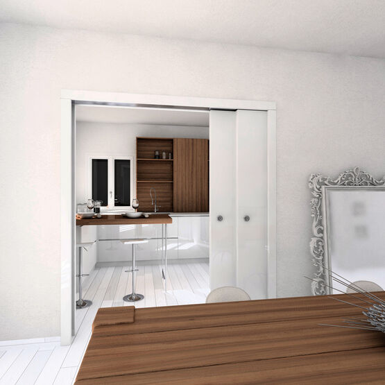 Vantail parallèle simple pour cloisons en plaques de plâtre | ORCHIDEA  - produit présenté par FIBROTUBI - ORCHIDEA