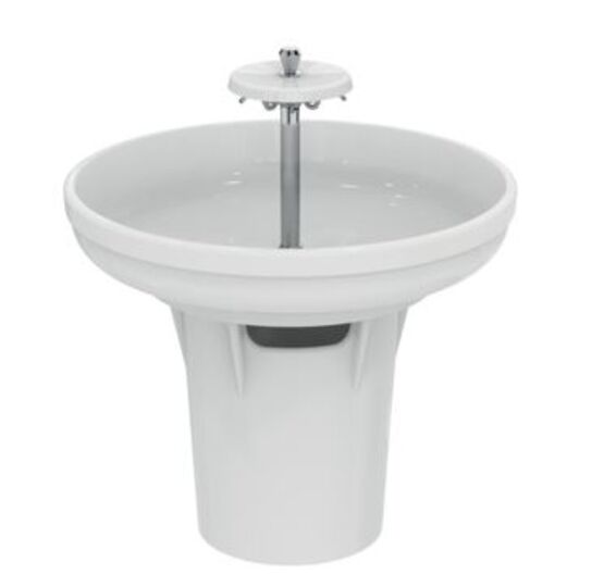 Vasque en céramique sur pied pour collectivités | Circulaire