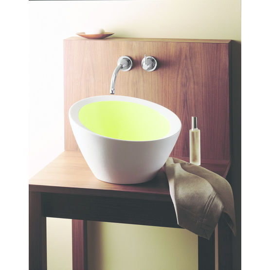 Vasque en ovale tronqué monochrome ou bicolore | Crucible