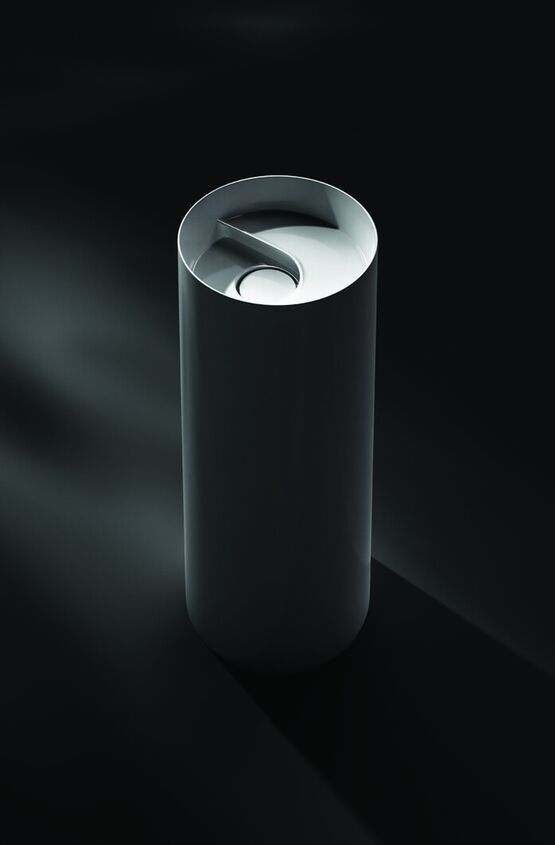  Vasque ronde à mouvement vortex en céramique fine | Volta - Vasque à poser